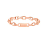 14K Rose Gold Oval Links Stackable Ring thumbnail 2