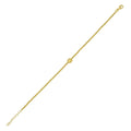14K yellow gold Virgin Mary medallion bracelet on gold chain