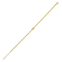 14K Yellow Gold Virgin Mary Bracelet