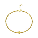 14K Yellow Gold Virgin Mary Bracelet thumbnail 2