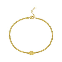 14K Yellow Gold Virgin Mary Bracelet