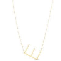 14K Yellow Gold Yours Truly Large Initial E Necklace