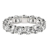 Round Cut Lab Grown Diamond Eternity Ring in 14k White Gold (5 cttw FG/VS2) thumbnail 2