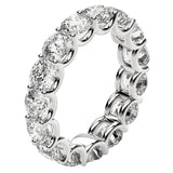 Round Cut Lab Grown Diamond Eternity Ring in 14k White Gold (5 cttw FG/VS2) thumbnail 4