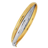 14K Two Tone Gold Interlocked Bangle thumbnail 1