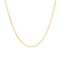 14k Yellow Gold Round Cable Link Chain (1.10 mm)