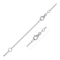 14K white gold cable chain with 1.50 mm interlocking round links