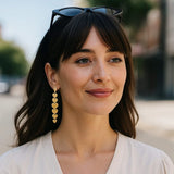 14K Yellow Gold Heart Drop Earrings thumbnail 2