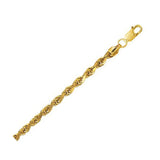 10K Yellow Gold Hollow Diamond Cut Rope Chain (5.00 mm) thumbnail 1