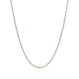 18k White Gold Diamond Cut Cable Link Chain (1.40 mm) thumbnail 2