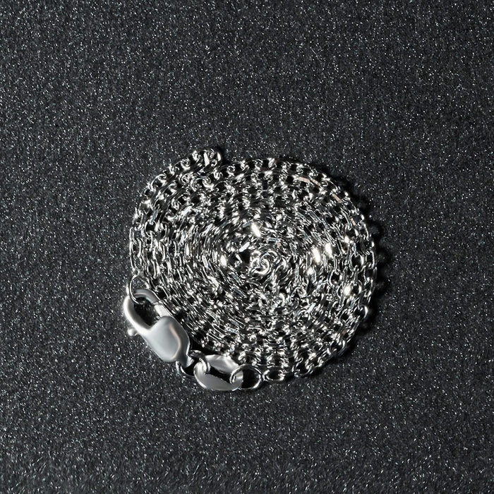 18k White Gold Diamond Cut Cable Link Chain (1.40 mm)