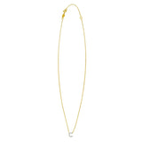 14K Yellow Gold Mini Diamond C Initial Pendant Necklace thumbnail 2