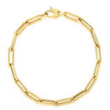 10K Yellow Gold Lite Paperclip Bracelet  (4.20 mm) thumbnail 2