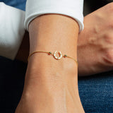 Adjustable Horseshoe Draw String Bracelet in 14K Yellow Gold thumbnail 2