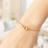 Adjustable Horseshoe Draw String Bracelet in 14K Yellow Gold thumbnail 4