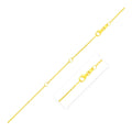 Yellow gold diamond-cut cable chain, 1.10 mm double extendable link pattern