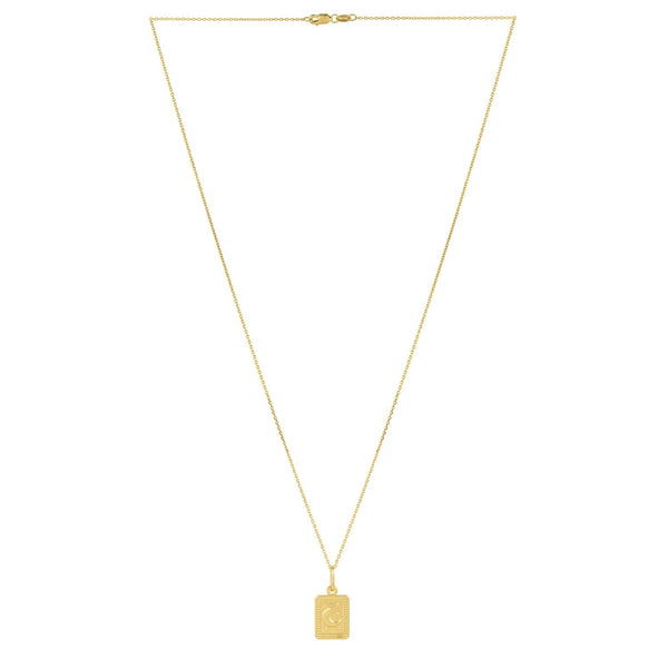 Moon and Stars Necklace in 14K Yellow Gold