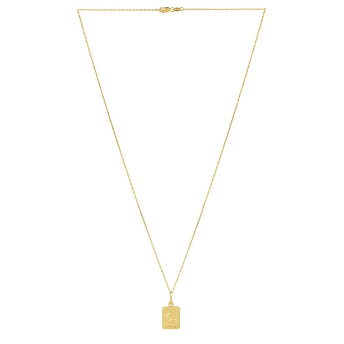 Moon and Stars Necklace in 14K Yellow Gold
