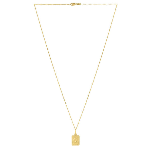 Moon and Stars Necklace in 14K Yellow Gold
