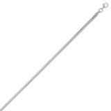 Sterling Silver Rhodium Plated Oval Snake Chain (2.60 mm) thumbnail 1