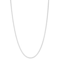 Sterling Silver Rhodium Plated Oval Snake Chain (2.60 mm)
