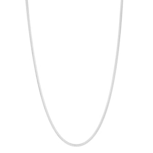 Sterling Silver Rhodium Plated Oval Snake Chain (2.60 mm)