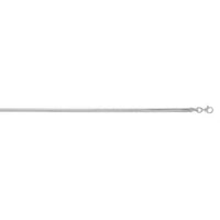 Sterling Silver Rhodium Plated Oval Snake Chain (2.60 mm)