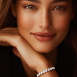 Lab Grown Round Diamond Tennis Bracelet in 14k White Gold (8 cctw F/G  VS2/SI1) thumbnail 5
