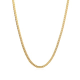 10k Yellow Gold Classic Solid Miami Cuban Chain (3.20 mm) thumbnail 2