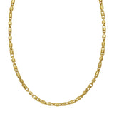 14K yellow gold square Byzantine chain necklace 2.00 mm thumbnail 1