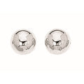 Sterling silver 8.00 mm polished ball stud earrings with friction backs