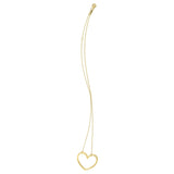 Large Open Heart Necklace in 14K Yellow Gold thumbnail 3