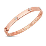 14k Rose Gold Trilogy Diamond Bangle (5.40 mm) thumbnail 2