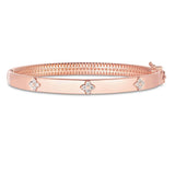 14k Rose Gold Trilogy Diamond Bangle (5.40 mm) thumbnail 3