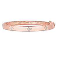 14k Rose Gold Trilogy Diamond Bangle (5.40 mm)
