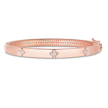 14k Rose Gold Trilogy Diamond Bangle (5.40 mm)