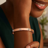 14k Rose Gold Trilogy Diamond Bangle (5.40 mm) thumbnail 4