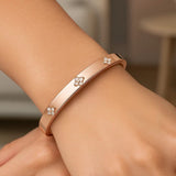 14k Rose Gold Trilogy Diamond Bangle (5.40 mm) thumbnail 5
