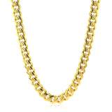 14k Yellow Gold Polished Miami Cuban Chain Necklace thumbnail 2
