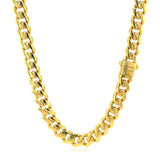 14k Yellow Gold Polished Miami Cuban Chain Necklace thumbnail 3