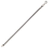 925 sterling silver gunmetal finish Franco link bracelet, 4.60 mm width thumbnail 1