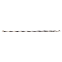 Sterling Silver Gunmetal Finish Franco Link Bracelet (4.60 mm)