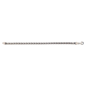 Sterling Silver Gunmetal Finish Franco Link Bracelet (4.60 mm)