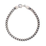 Sterling Silver Gunmetal Finish Franco Link Bracelet (4.60 mm) thumbnail 3