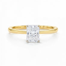 1 Carat Radiant Lab Grown IGI G/VS1 Diamond Solitaire Ring in 10K Yellow Gold