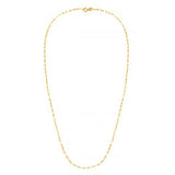 14K yellow gold alternate Valentino chain in a fine 1.40 mm gauge thumbnail 1