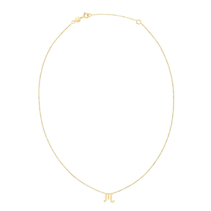14K Yellow Gold Scorpio Necklace