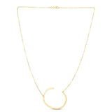 14K Yellow Gold Yours Truly Large Initial C Necklace thumbnail 2