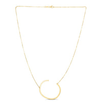 14K Yellow Gold Yours Truly Large Initial C Necklace