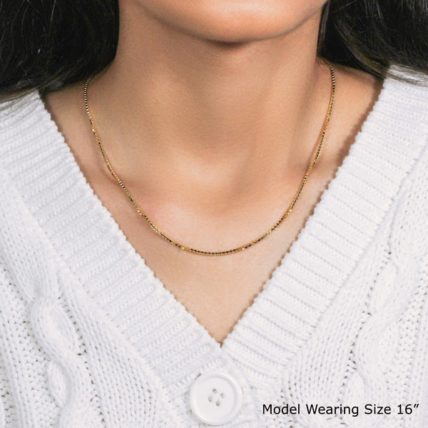 18k Yellow Gold Classic Box Chain (1.40 mm)